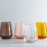 Handblown Hammered Glass Tumbler Set